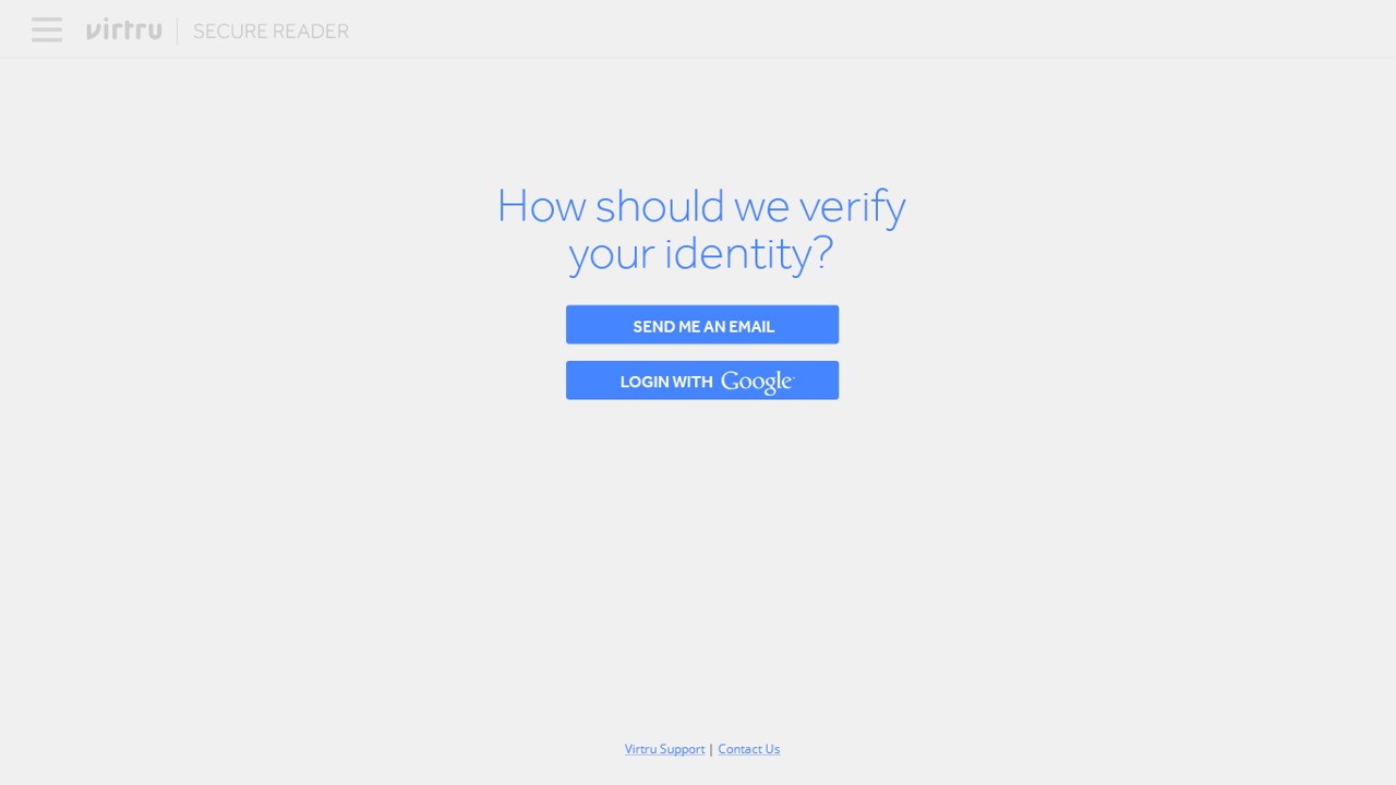 The recipient would follow the link, and land on a page asking them to verify their identity through a variety of methods.